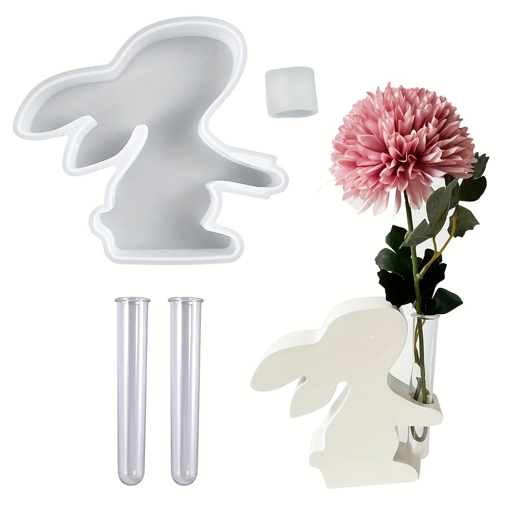 Propagation Station Vase - 4pcs/set Cetakan Vas Silikon Kelinci Paskah