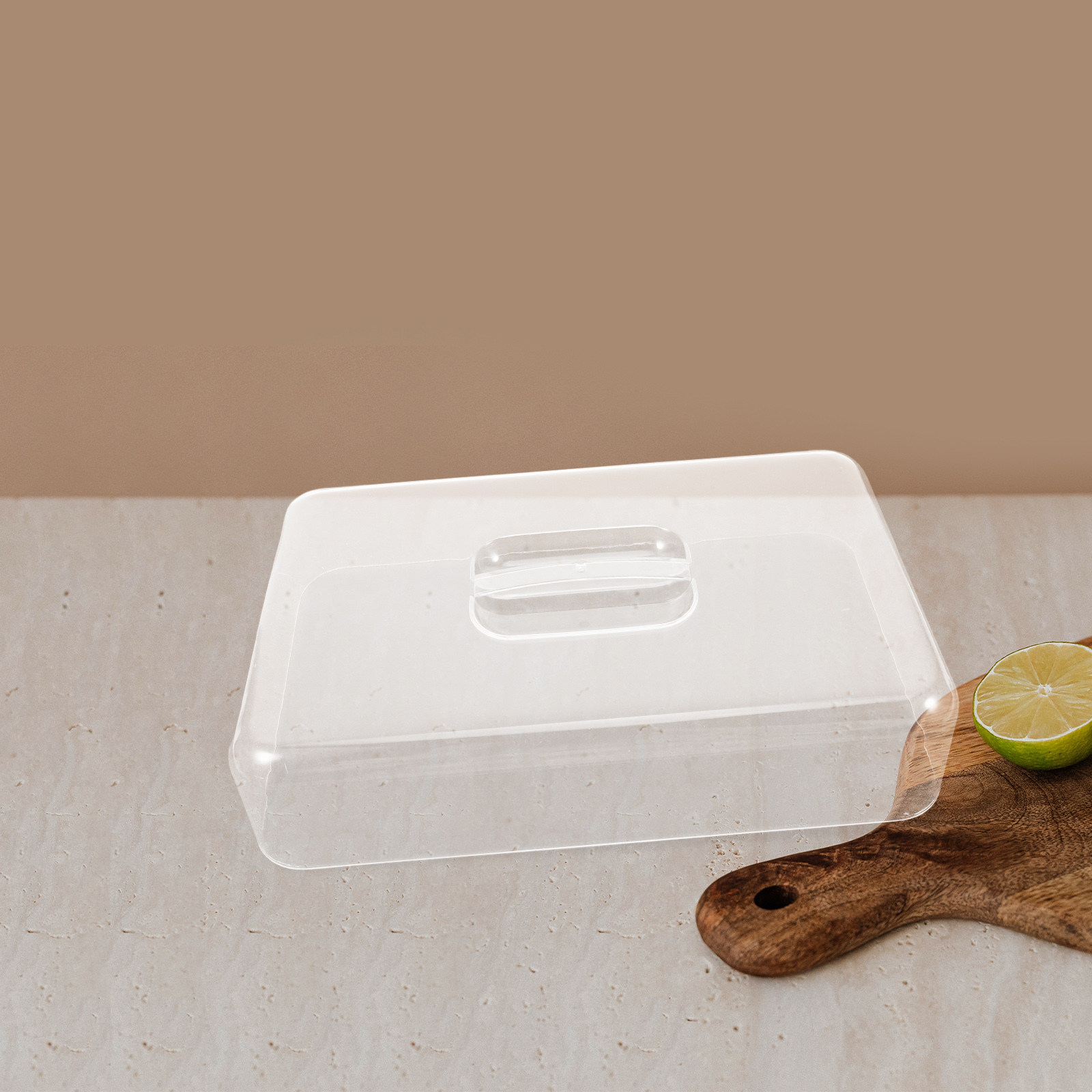 Plastic Dome Clear - 2 Buah Penutup Kue Akrilik Transparan