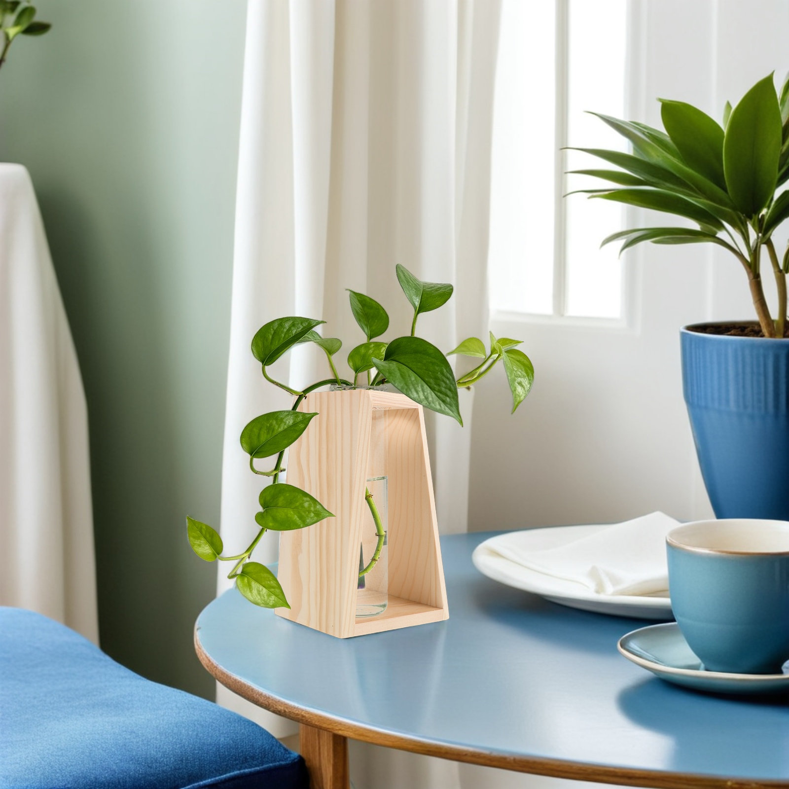 Propagation Station Vase - Wadah Kaca Hidroponik Satu Slot dengan