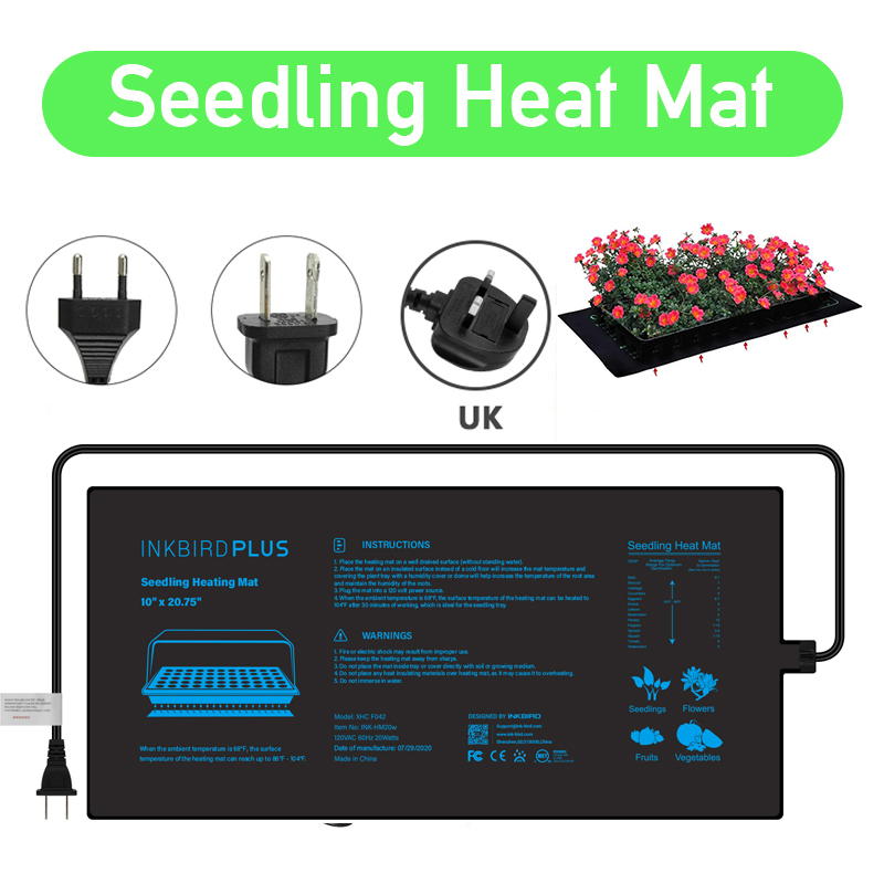 Heat Mat Seedling - 20.75X10CM EU/US/UK/AU Plug Bibit Tikar Panas