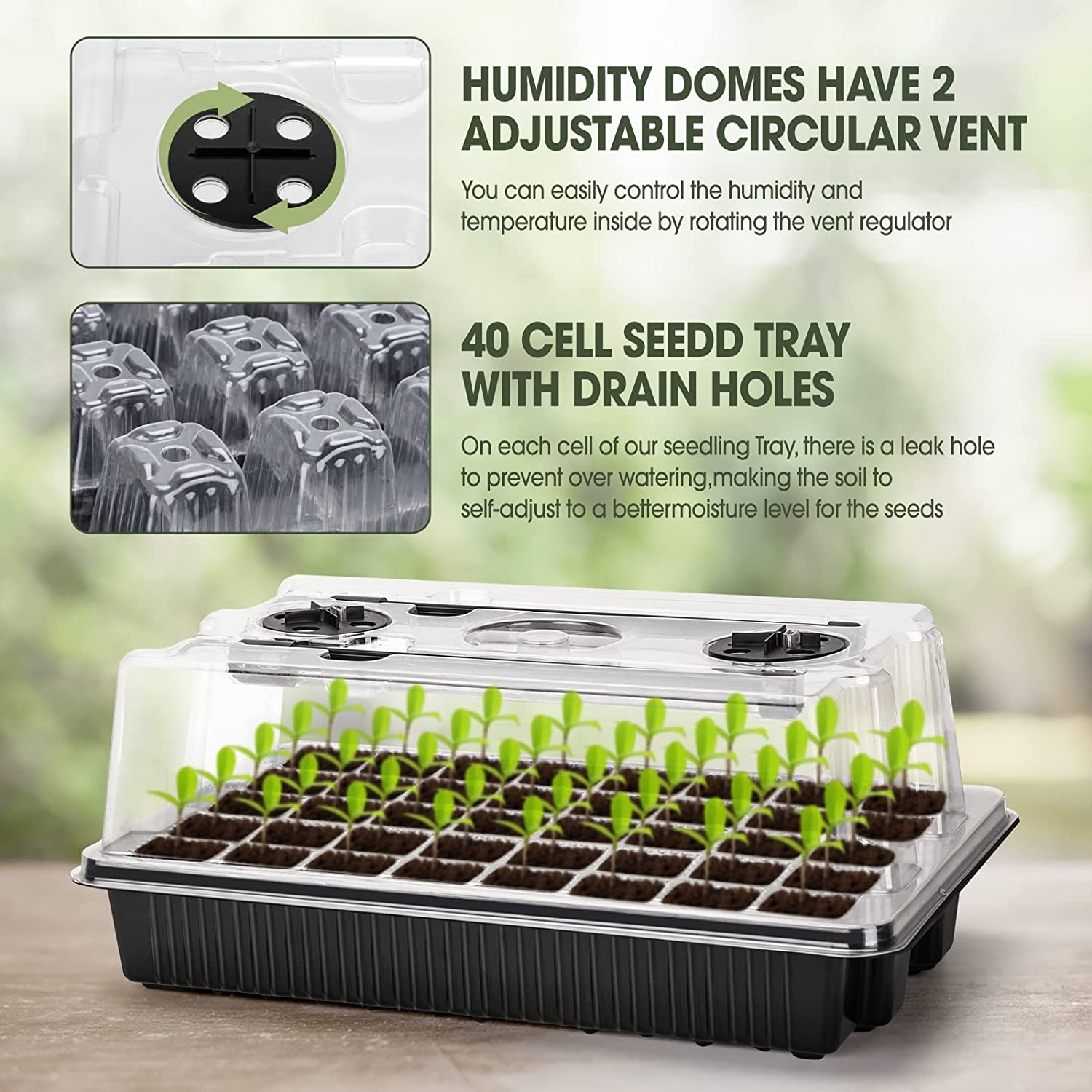 【Terbaik 】1 Set, Baki Penyemai - Humidity Dome Kit ulasan dan harga