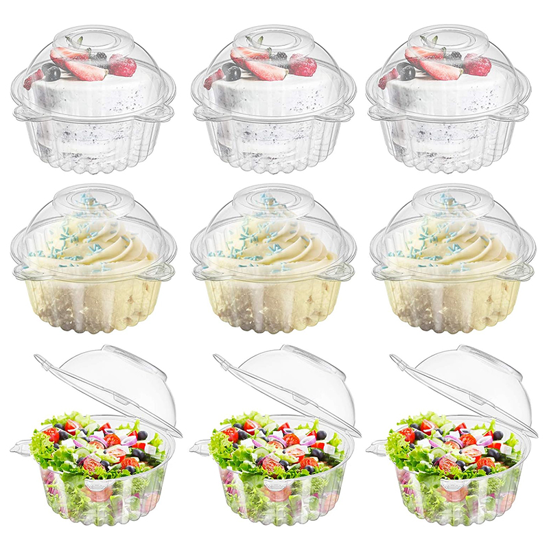 10 buah kotak kemasan Cupcake  - Plastic Dome Clear ulasan dan harga
