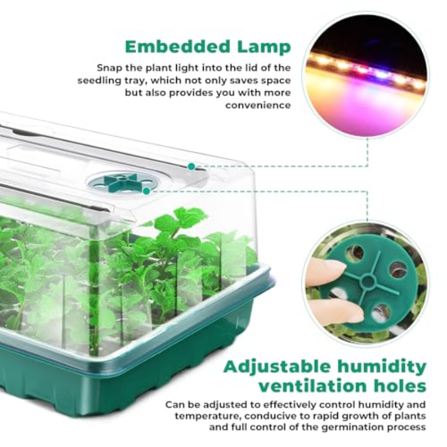 Baki Pembibitan dengan Lampu T - Humidity Dome Kit ulasan dan harga
